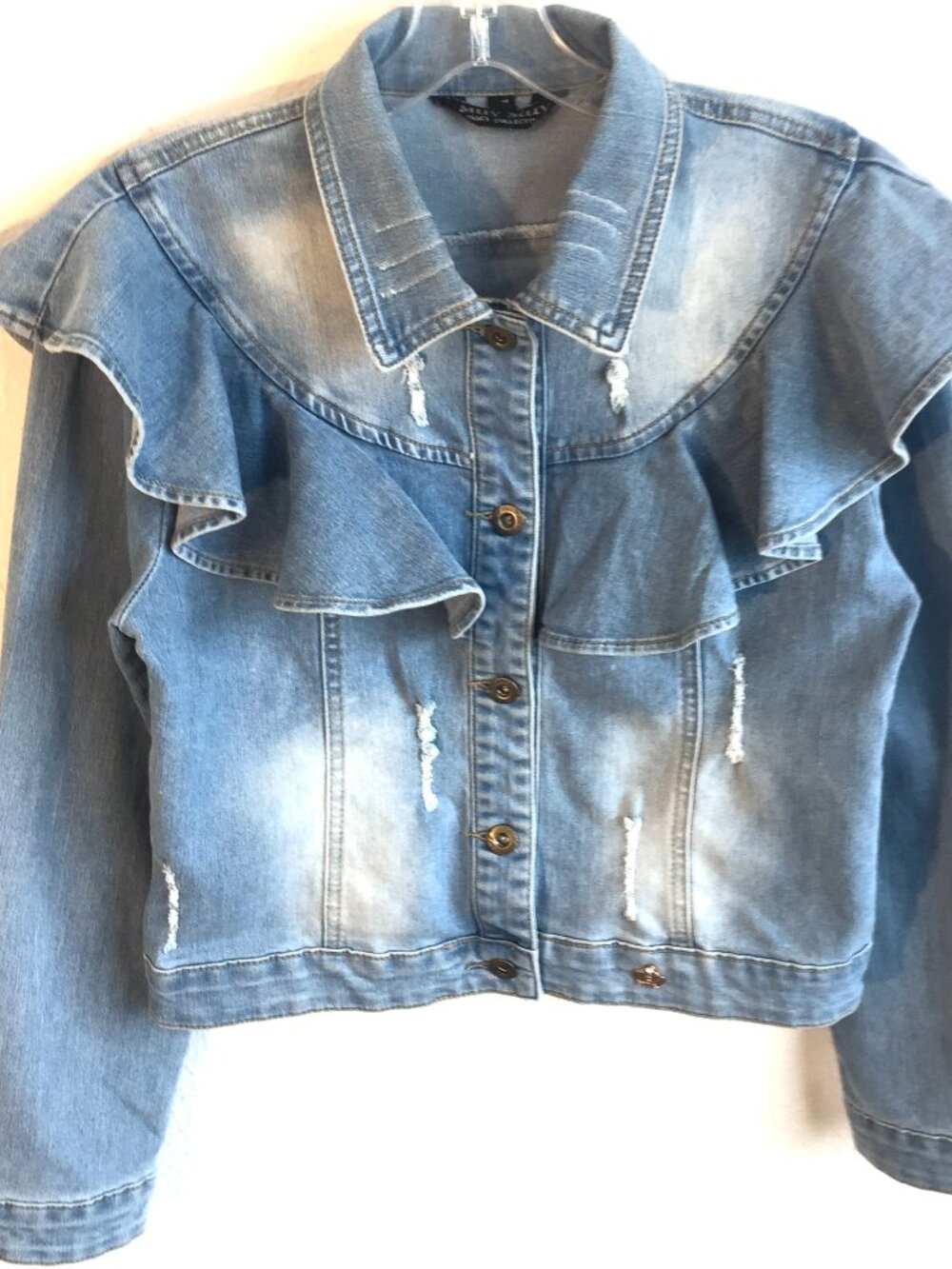 Muy Muy Boutique Denim Jacket Distressed